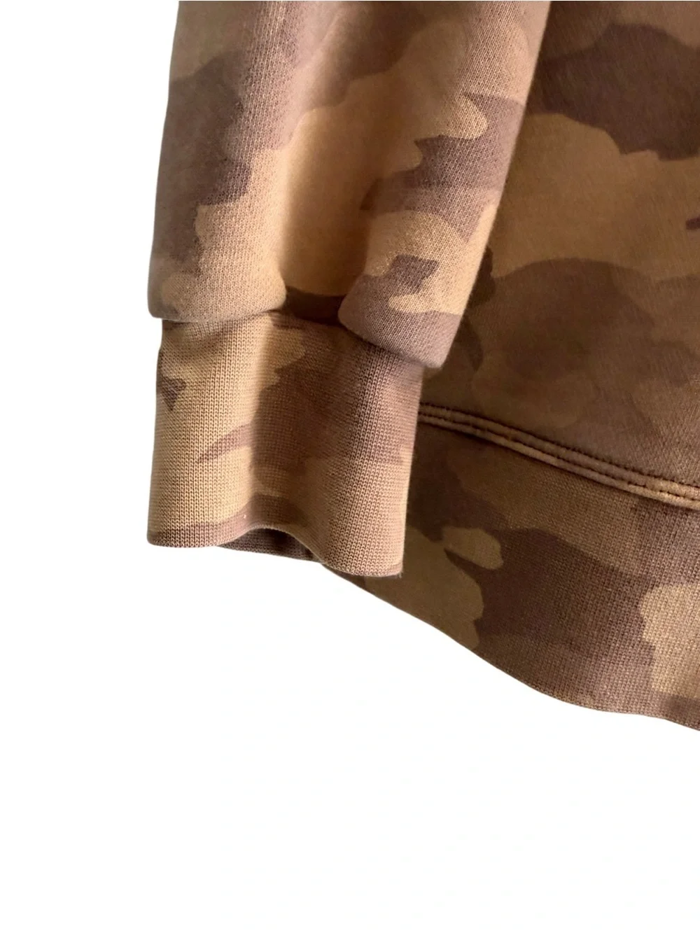 LULULEMON Perfectly Oversized Crew Heritage 365 Camo Beige Size 10 Estimated